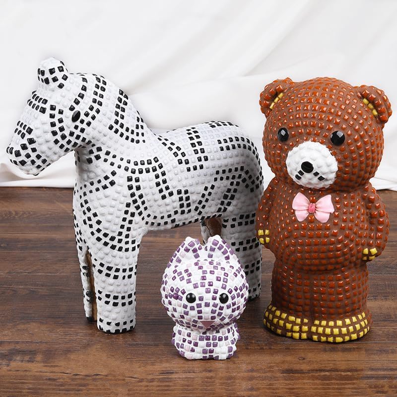 Miniatura 8 de Azulejos de piedra de mosaico de vidrio de 715 pulgadas, piezas de mosaico no transparentes de 1.1 libras para artes y manualidades, platos, marcos