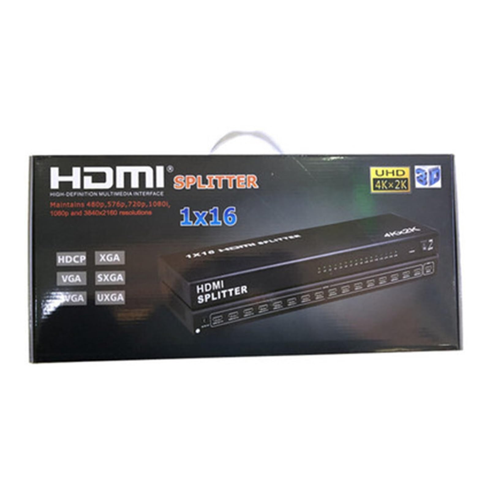 Konwerter Cyfrowy, Rozdzielacz przełącznika HD 4K 60Hz 1x16 3D Out Dystrybutor wideo Monitor TV Projektor Kopiuj Wyświetl Udostępnij