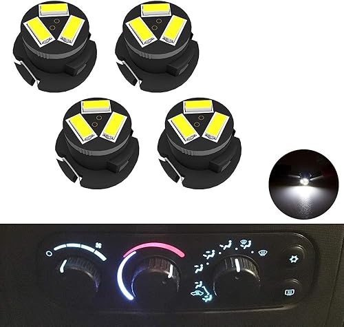 Kit de bombillas LED SMD de control de calentador climático de CA para Dodge Ram 1500 2500 3500 2003-2008 T5T4.7 Neo Wedge HVAC luces blancas