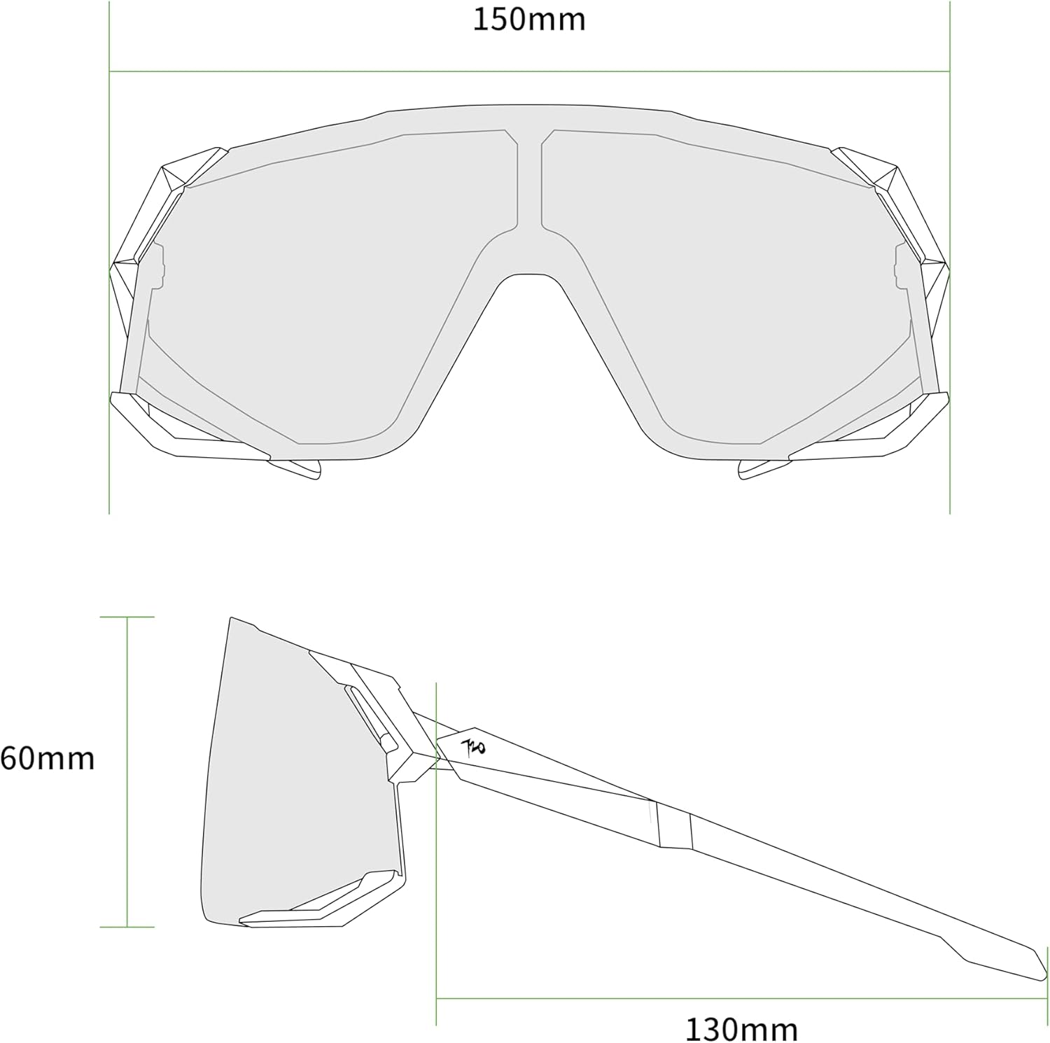 Falcon Sports Sunglasses, UV400 Protection, for Men & Women – Ideal for Running, Cycling, Baseball & MTB