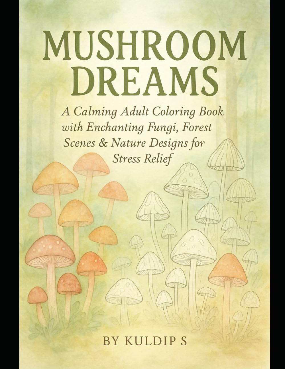 Mushroom Dreams: A Calming Adult Coloring Book with Enchanting Fungi, Forest Scenes & Nature Designs for Stress Relief: Beautifully detailed mushroom ... and melt away anxiety — perfect for adults