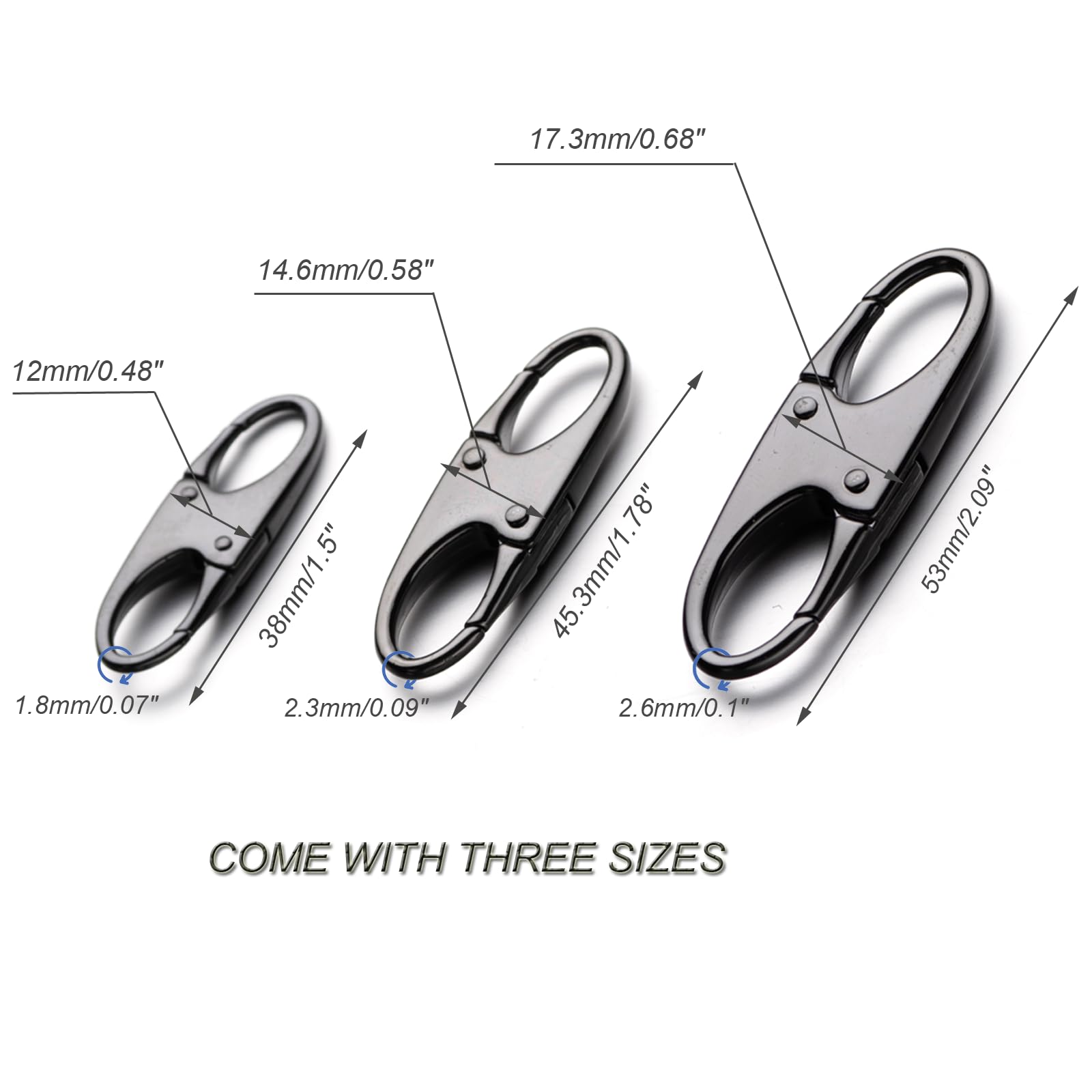 Amazon.com: Zpsolution 3 Size Zipper Clip Theft Deterrent - Anti