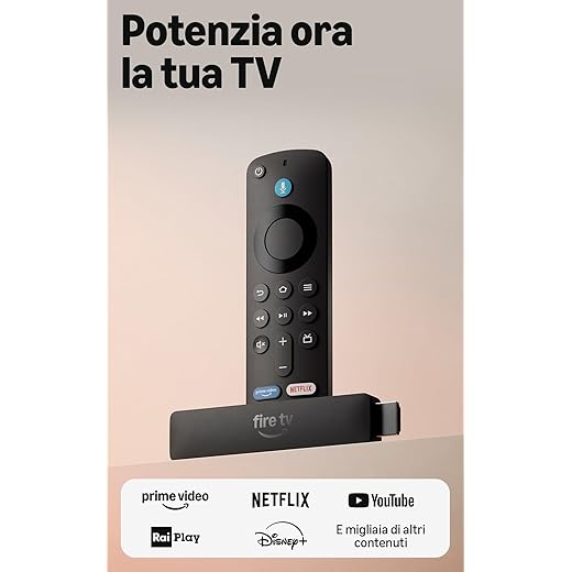 Amazon Fire TV Stick HD (ultimo modello), TV gratuita e in diretta, telecomando vocale Alexa, alimentazione tramite TV, configurazione semplice