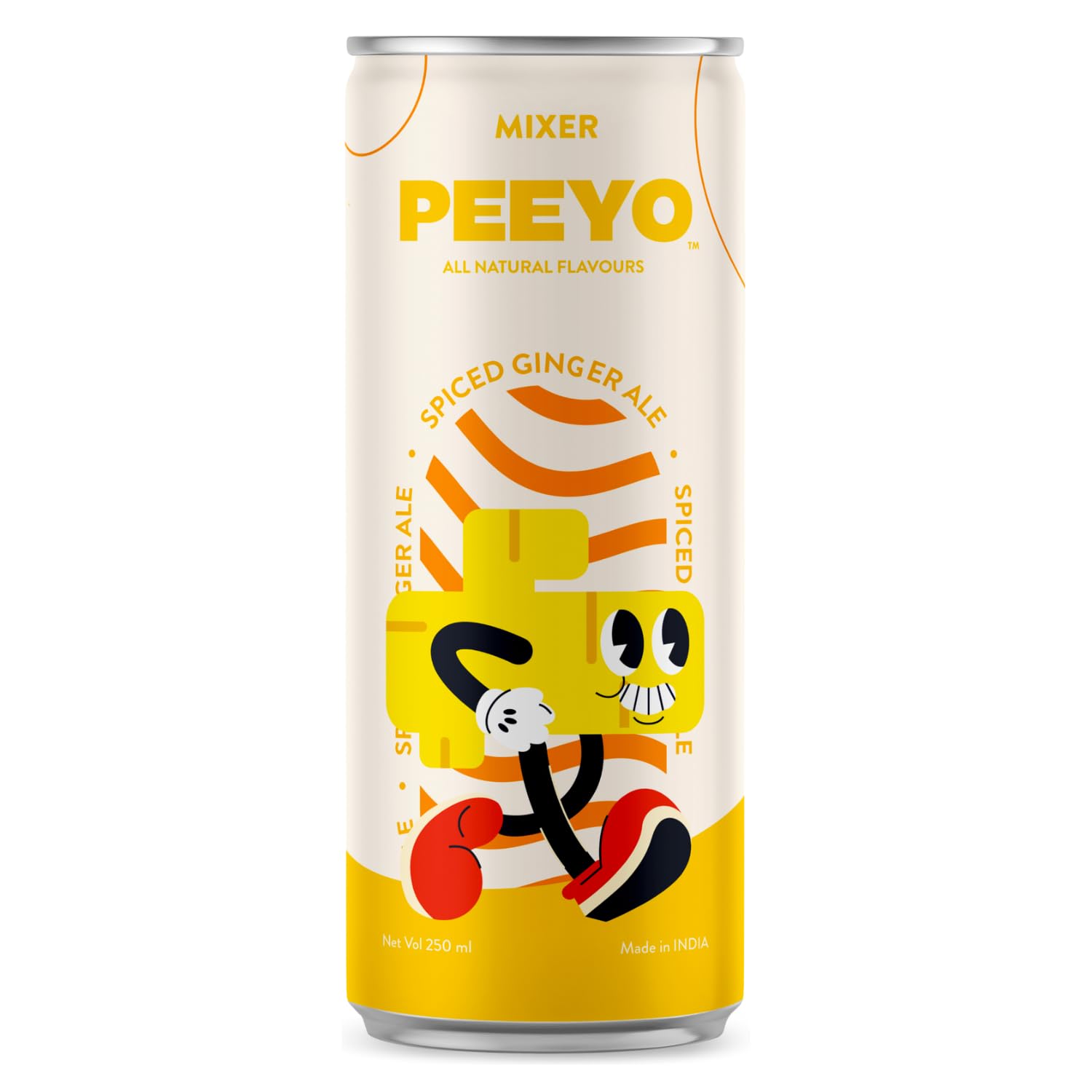 PEEYO Spiced Ginger Ale Mixer I Ready To Drink | Carbonated I All Natural Drinks, Original Flavour, 250ml per Can (Pack Of 12)-image-12
