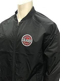 Smitty | I220 | IAABO Basketball Referee Solid Black Officials Jacket | Weather Resistant Nylon Lining Official Uniform (4XL)
