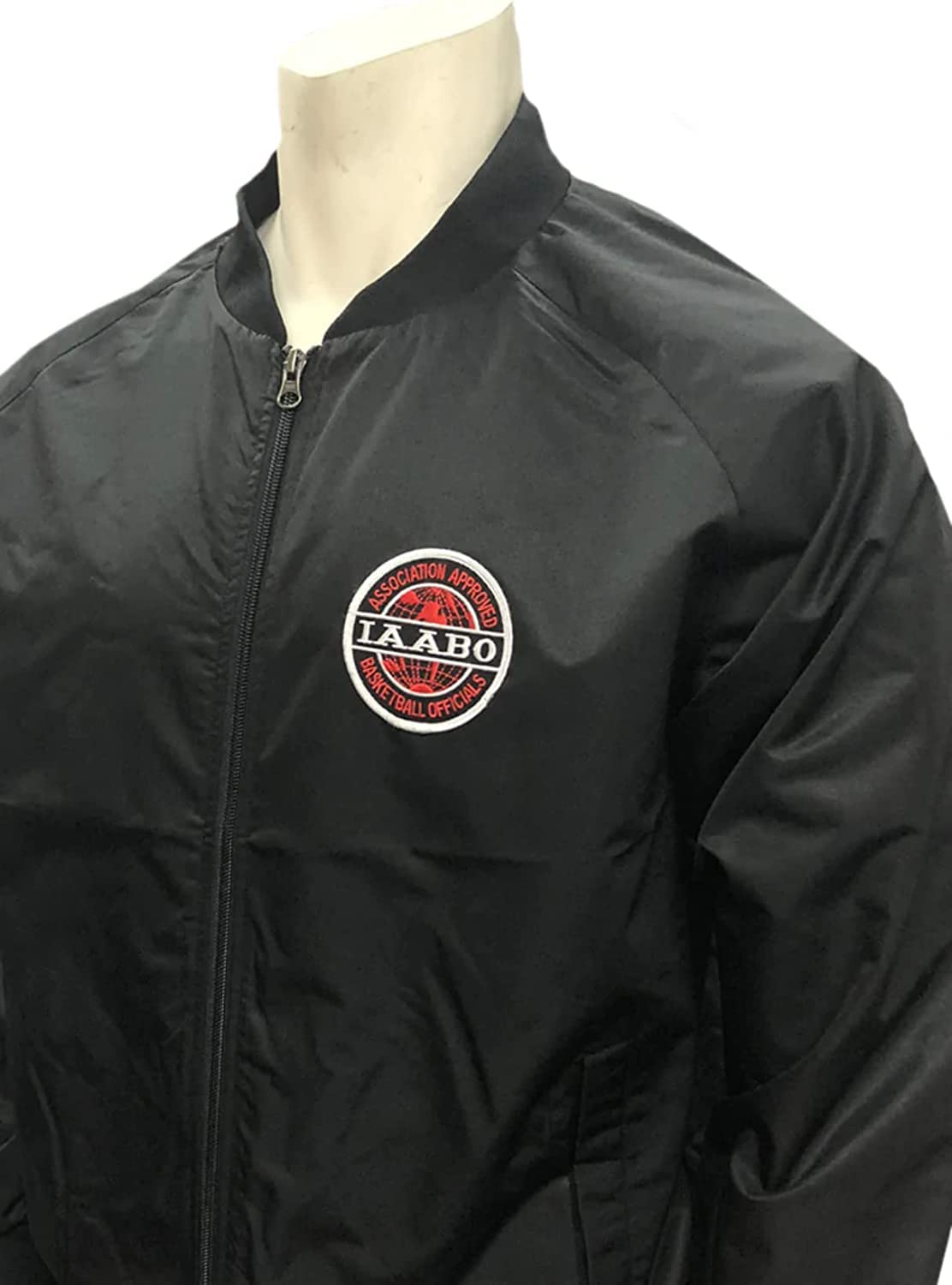 Smitty | I220 | IAABO Basketball Referee Solid Black Officials Jacket | Weather Resistant Nylon Lining Official Uniform