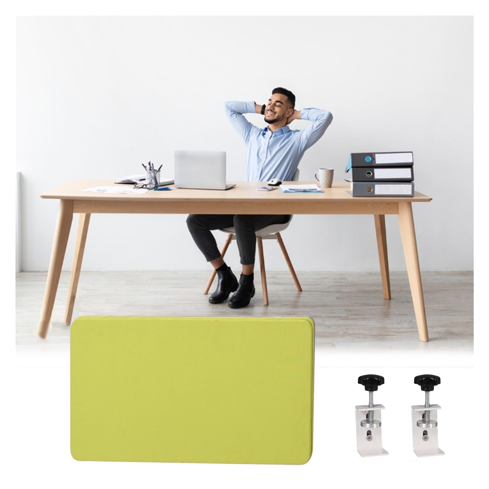 Séparateur de bureau pour rompre le vis-à-vis sans abîmer la table
