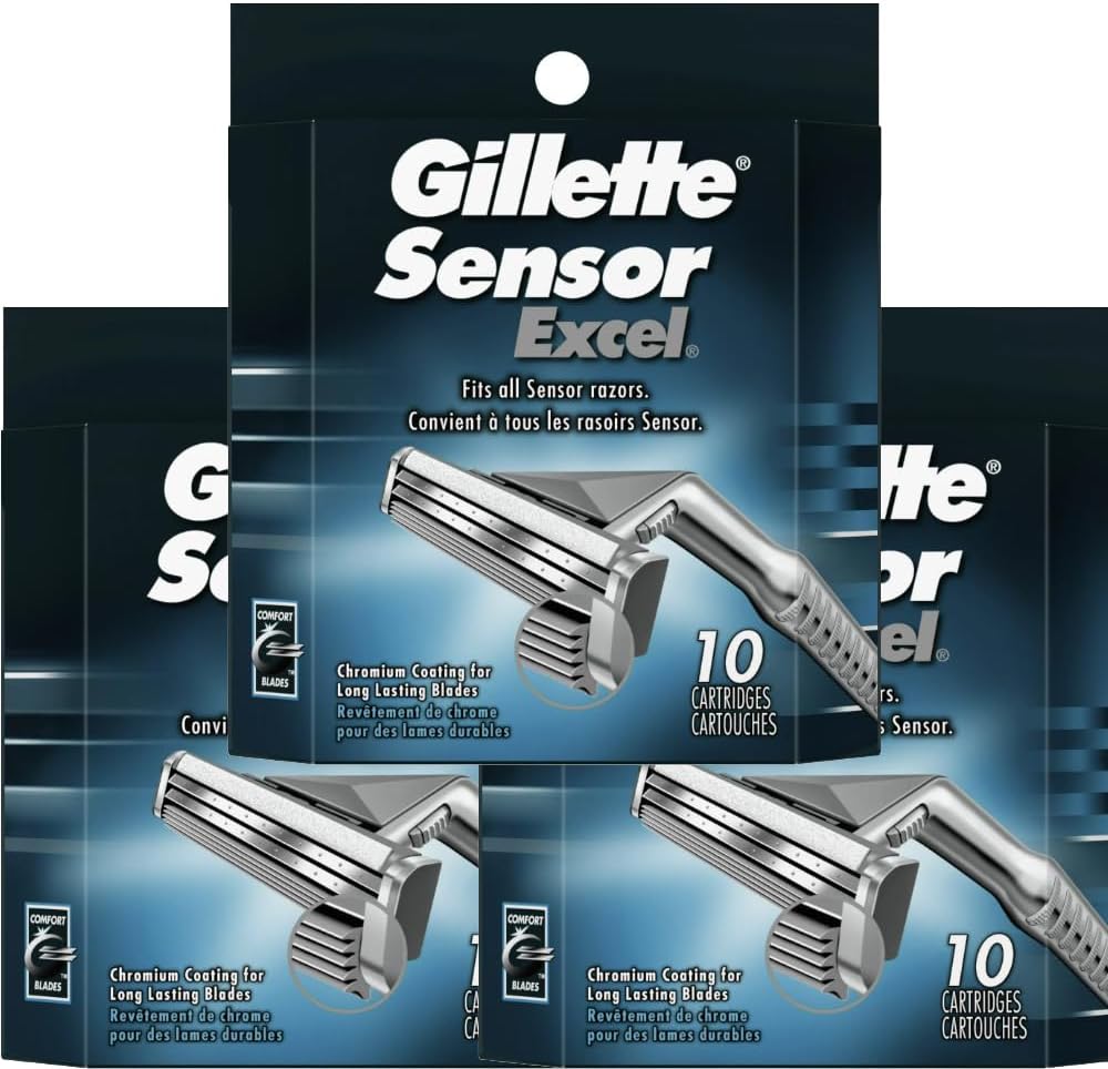 Gillette Sensor Excel Razor Blades 10 Pack Amazon.co.uk Health