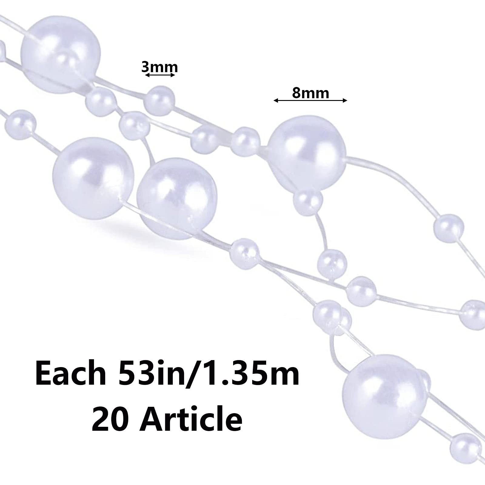 Perlenschnur Elfenbein 3mm – 30m Rolle, Kunstperlen Für Deko, Hochzeit, Basteln