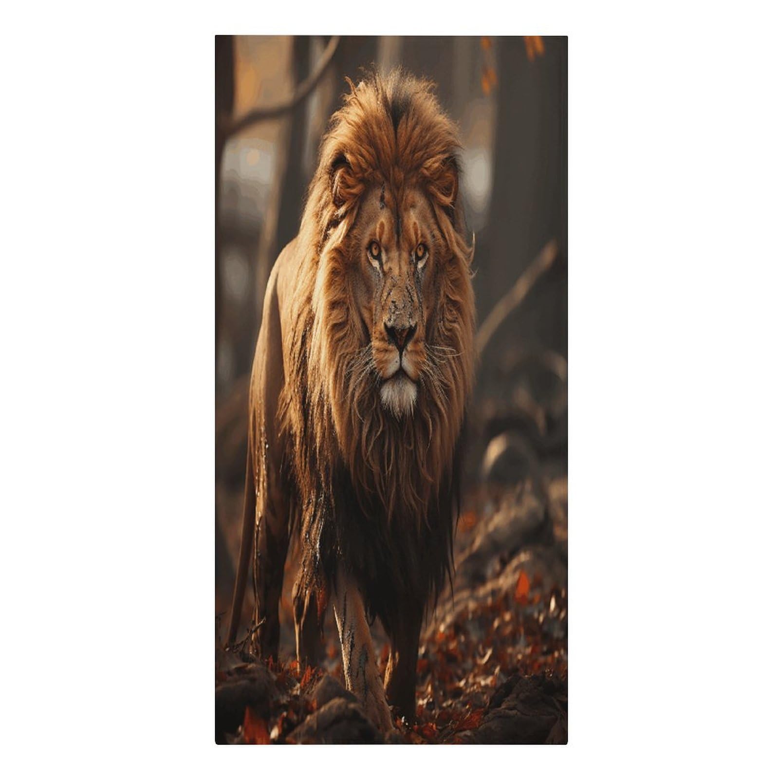 VstaDank Lion Image Beach Towel Vacation Essentials Sand Free Soft Quick Dry Swim Towels 61"x30" Modern Extra Large Towels Lightweight Microfiber Beach Towel for Swimming Pool