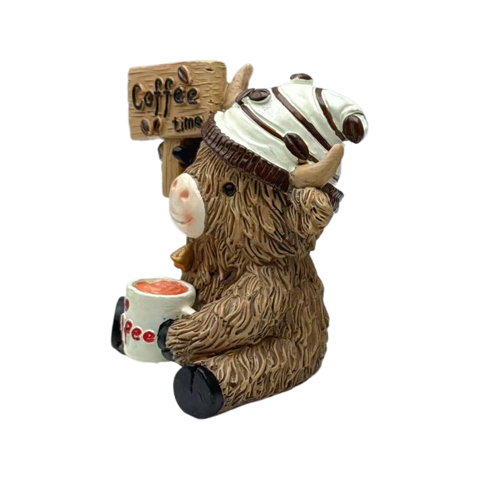 Figurine de vache café décoration animale résine réaliste pour maison et lieu de travail