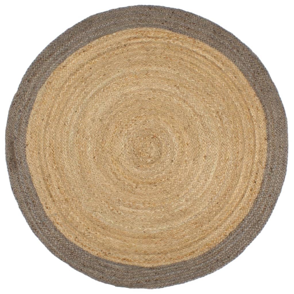 Tapis de sol pour entrée et salon en jute tressé résistant 240 cm