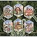 Dimensions Gold Collection Christmas Village Counted Cross Stitch Ornament Kit, 6 pcs