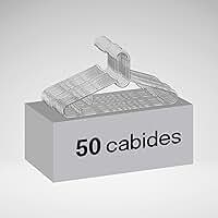 Kit 50 Cabides Plus Reforçado Transparente Cristal 46cm Em Acrílico Resistente Para Roupas Alta Sustentação, Organização E Otimização De Espaço, Ideal Para Guarda-roupas, Closets E Lojas - Paramount