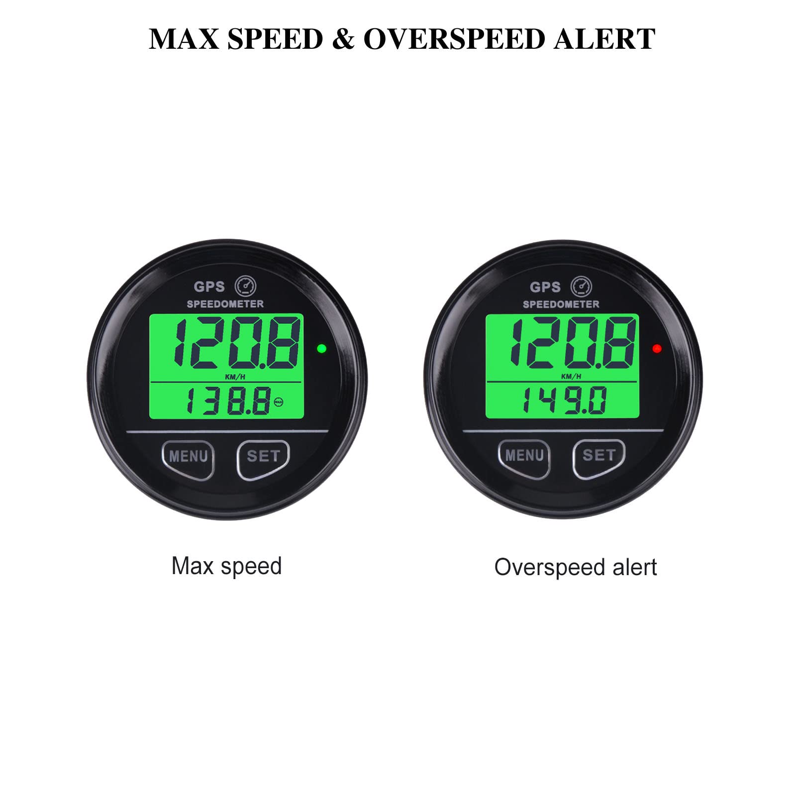 SM001 GPS Digitale DC 10-24V, Registrazione della Velocità di Guida in Tempo reale, Promemoria di Velocità Eccessiva, Misurazione della Tensione della Batteria Per Moto da Barca Veicolare