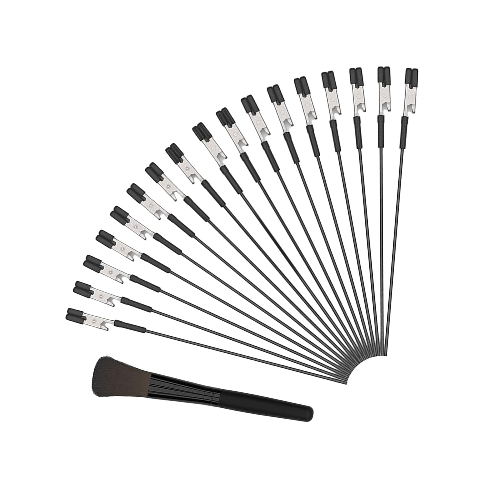 Msioytog Stable Rubber End Gharial Clip Brushes 45Pieces Bulk Set Professional Sprays Cleaner for Artists and Cleaning Tasks Strong Clip Holders