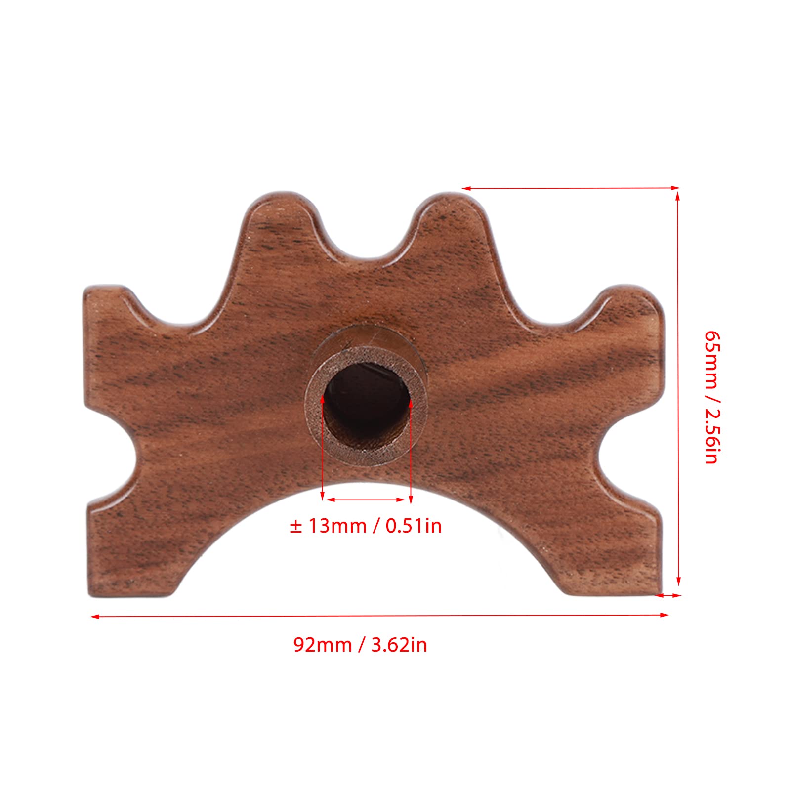 Testa del Ponte per Stecca da Biliardo, Accessorio per Stecca da Biliardo, Testa del Ponte in Legno di Noce con Finitura Lucida, Testa per Stecca da Biliardo per competizioni di