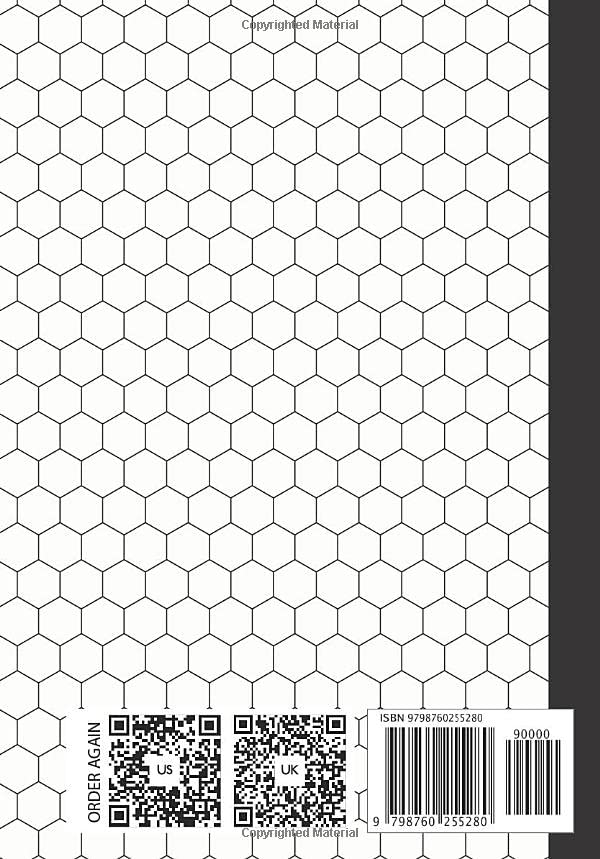 Hexagonal Graph Paper A5: Notebook | Exercise Book with Hexagonal Grid for Easy Drawing of Organic Chemistry Structures | 110 Pages - 55 Sheets | A5 Format image 3