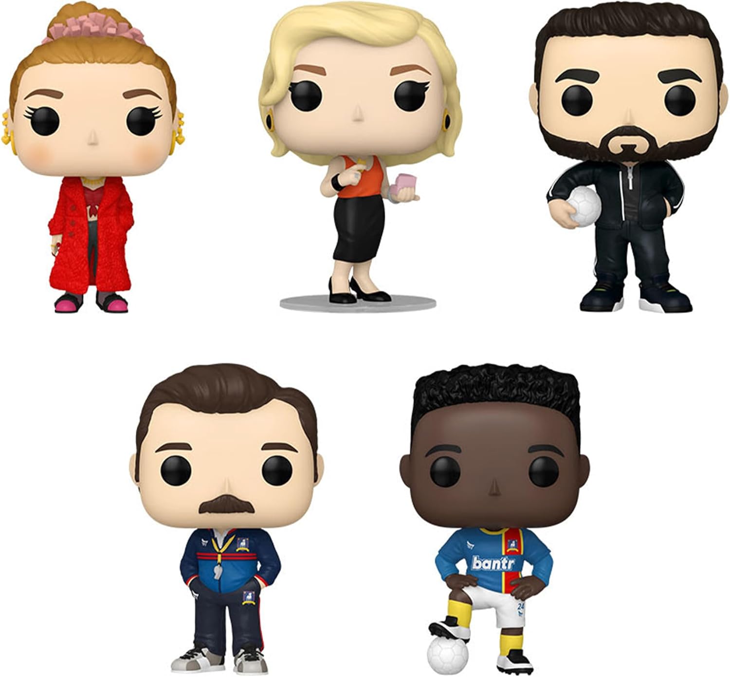 Funko Pop! Ted Lasso Set of 5 - Ted, Roy, Keeley, Sam Obisanya and Rebecca