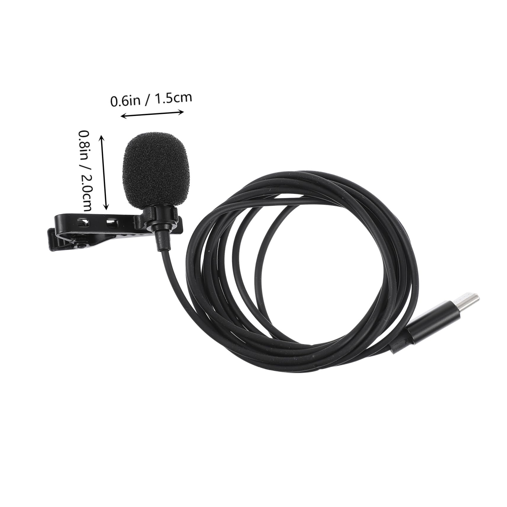 Yardwe C Microphone Clip Design for Crisp Sound Lightweight Portable Easy Wire Organization for Smartphones and Recording Sessions