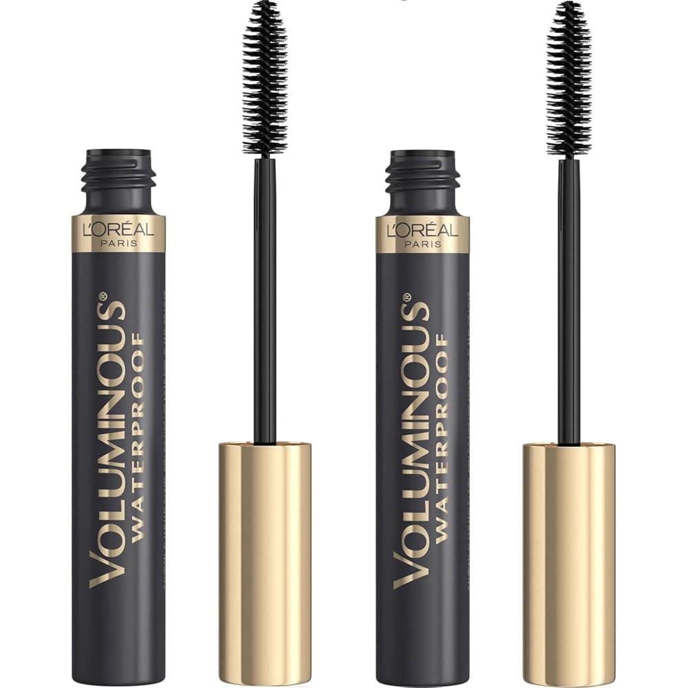 LOral Paris Makeup Voluminous Original Waterproof Mascara, Black, 0.28 Fl Oz (Pack of 2)