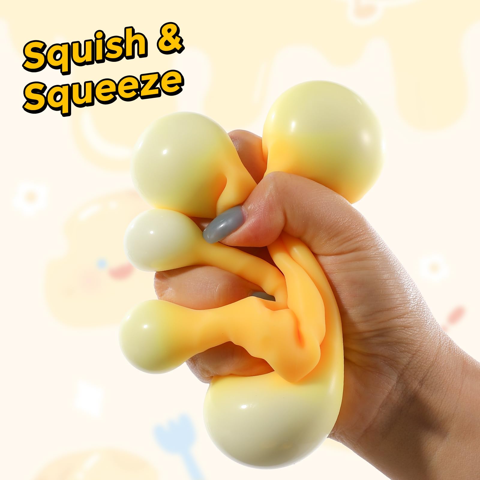 Big Cheese Squishy (10cm), Jumbo Squishy Cheese Block Stress Relief Fidget Toy,Large Size Viral Squeeze Toys for Holiday & Birthday Gifts (4 Inch) — Amazon image 4