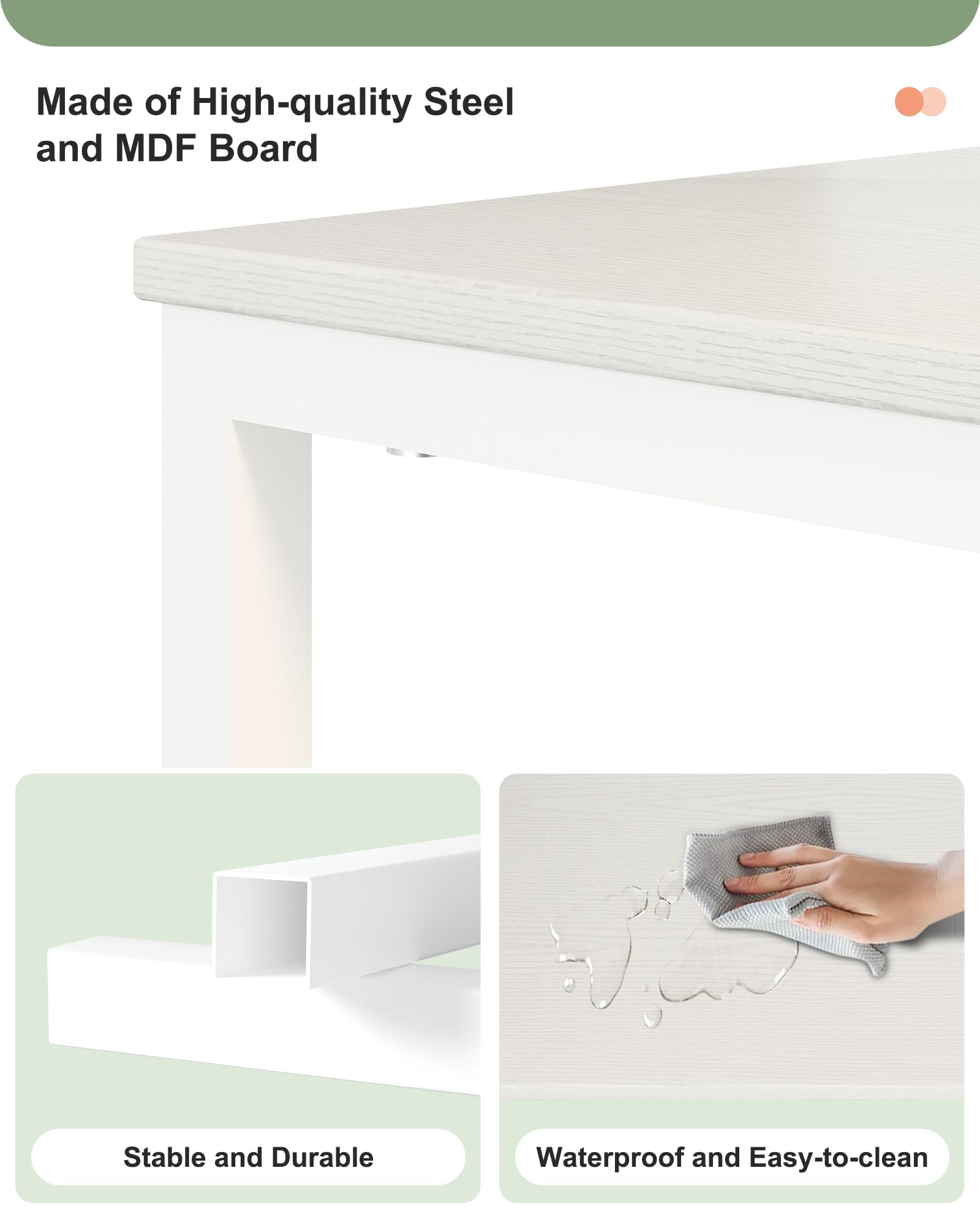 Lutown-Teen Comodini con Prese e Porte USB, 4 Ruote, Tavolini Camera da Letto con 2 Cassetti in Tessuto e Scomparto Aperto, Comodino con Stazione di Ricarica per Soggiorno, Bianco