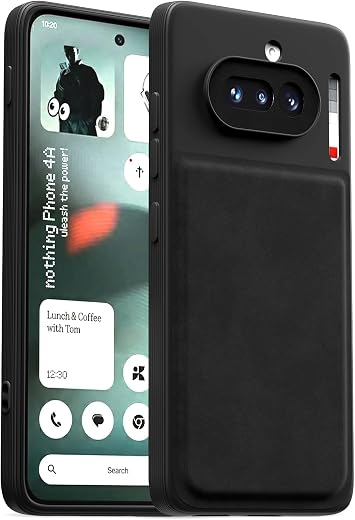 Amazon Basics Back Cover for Nothing Phone 4a 5G | Premium PU Leather | Soft Touch Finish | Full Camera Protection | Raise...