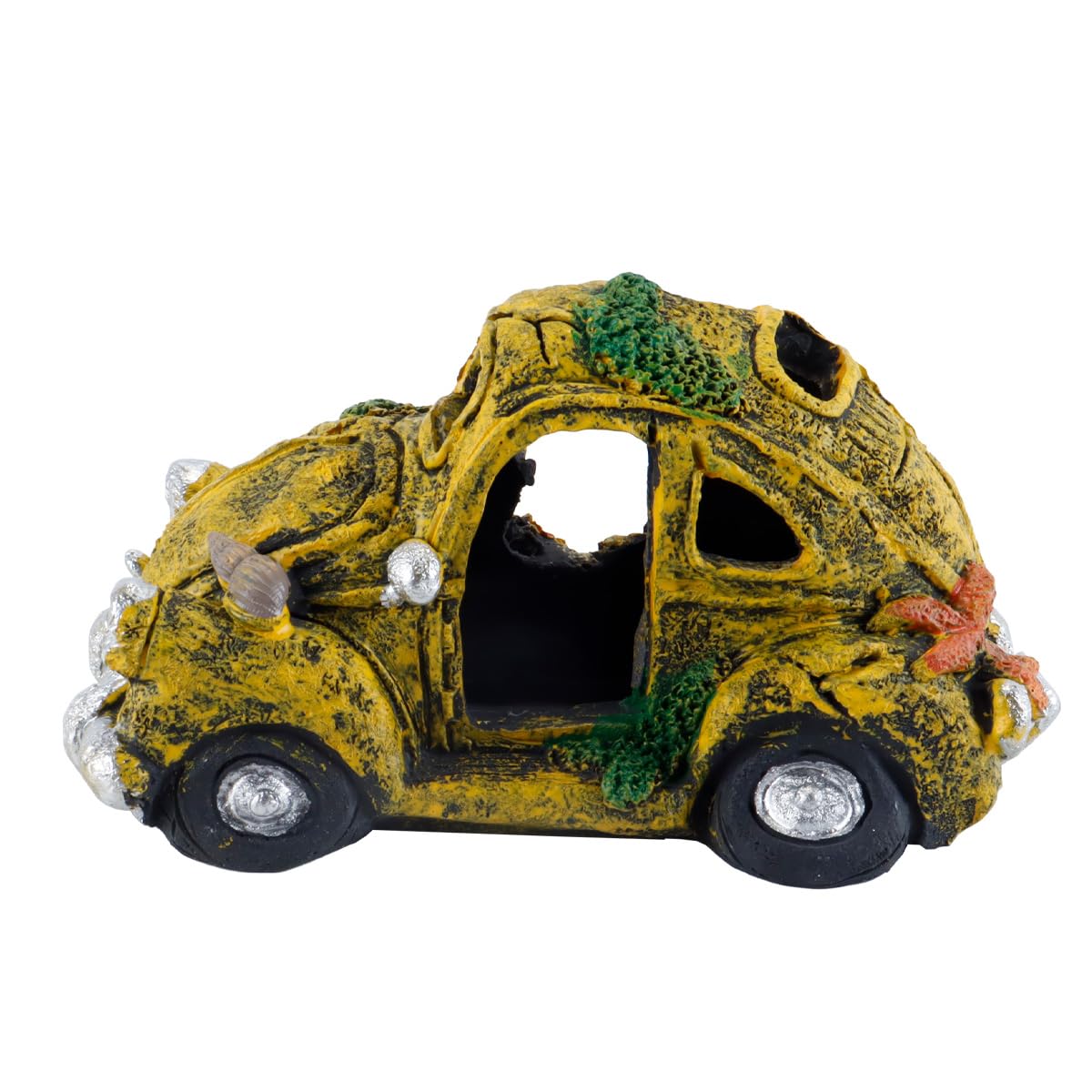 Durlo Aquarium Wreck Car, Resin Car Wreck Decoration,for Fish Tank Aquarium Micro Landscape Decoration(Off-road Vehicle)