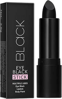 Moily 1Pc Multi-Use Eye Black Stick – Smooth Creamy Formula, Easy to Apply & Remove, for Halloween Makeup, Kid Face Painting Black One Size