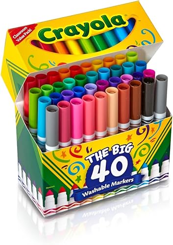 Miniatura 3 de Crayola marcadores lavables ultra limpios trazo grueso 40 unidades