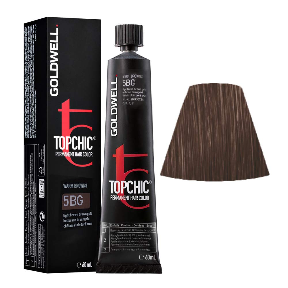 Goldwell Topchic Haarfarbe hellbraun braungold 5BG, 1er Pack (1 x 60 ml)