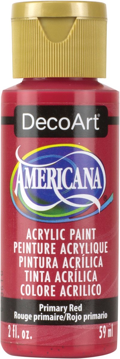 Americana Acrylic Paint 2oz-Primary Red - Semi-Opaque