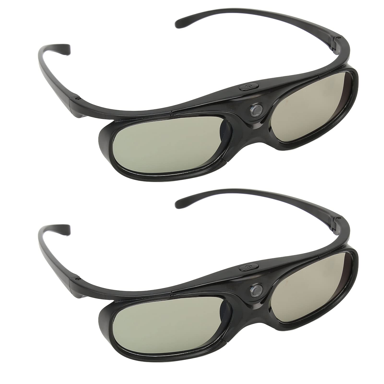 Garsent Occhiali 3D DLP, Occhiali con Otturatore Attivo Ricaricabili, Occhiali per Proiettore 144Hz per Tutti i Proiettori DLP 3D, Compatibili con NEC Sharp Optoma dell, ECC.