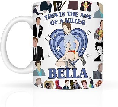 LONGXIN This is the Axx of a Killer Bella Funny Humorous Office Coffee Mug Tea Cup Twilight Merch Vampire Werewolf Gifts for Fans Girls Women Vampire Romance Fan Funny Sexy Gifts