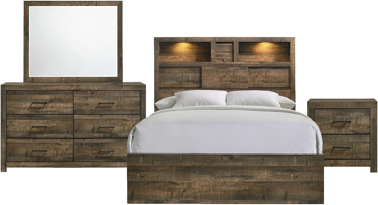 Picket House Furnishings Beckett Queen Bookcase Panel 4PC