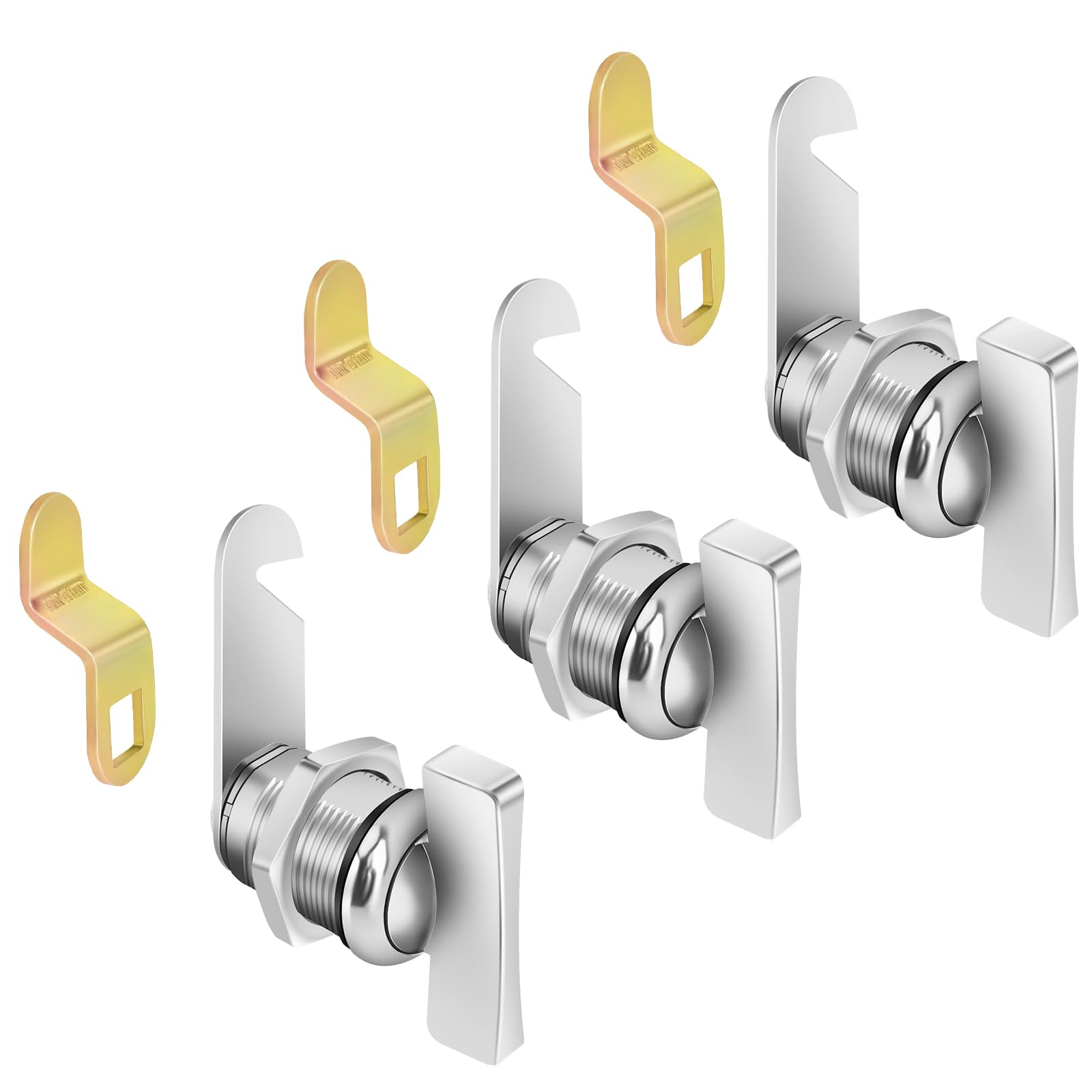 Thumb Cam Locks, 7/8" 3Pcs RV Locks for Storage Door, Compartment Door, Thumb Operated Locks Keyless(7/8 Inch 3Pcs)