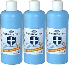 Dr Johnsons Highly Concentrated Sterilising Fluid 1L Pack of 3 Multipurpose Household Baby Bottles Industrial Surface Desinfectant with Welari Thank You Card | (3pack) (3litre)