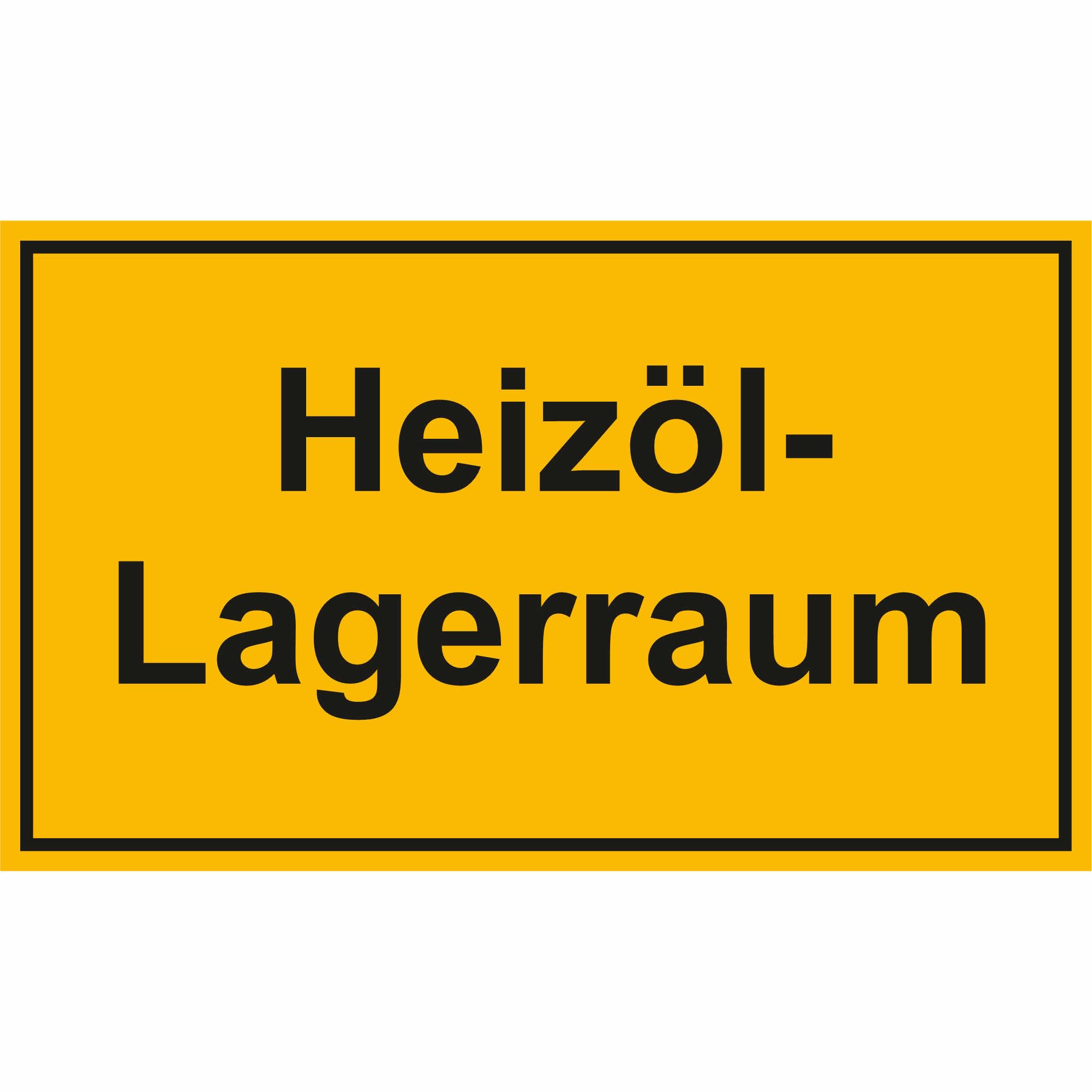 Indigos UG Hinweisschild Heizöllagerraum - Aluverbundplatte 20x10 Cm, Weiß/rot, UV-beständig & Witterungsfest