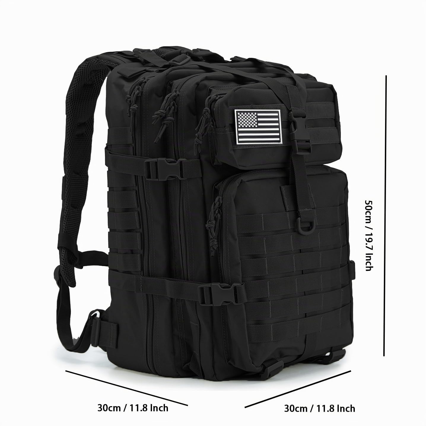QT&QY Zaino tattico Militare 45 Litri con Sistema Molle Adatto la Caccia e l'outdoor Zaino da Assalto 3 Giorni Zaino Escursioni Escursioni Campeggio