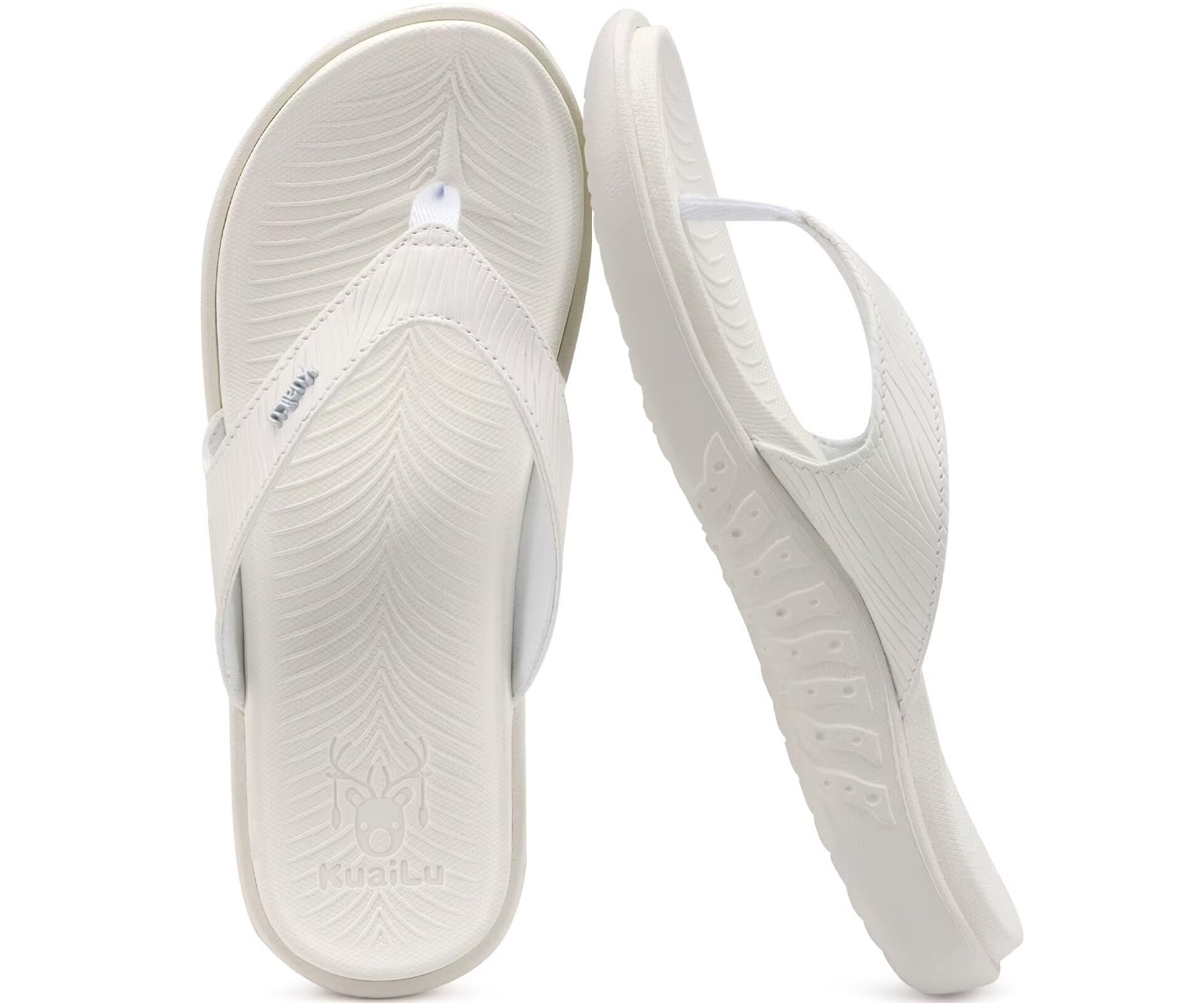 KuaiLu Infradito Donna Ortopedia Yoga Mat Sandali Elegante Leggero Estive Slip On Spiaggia Flip-Flops con Comode Supporto Arco (EU 36-42)