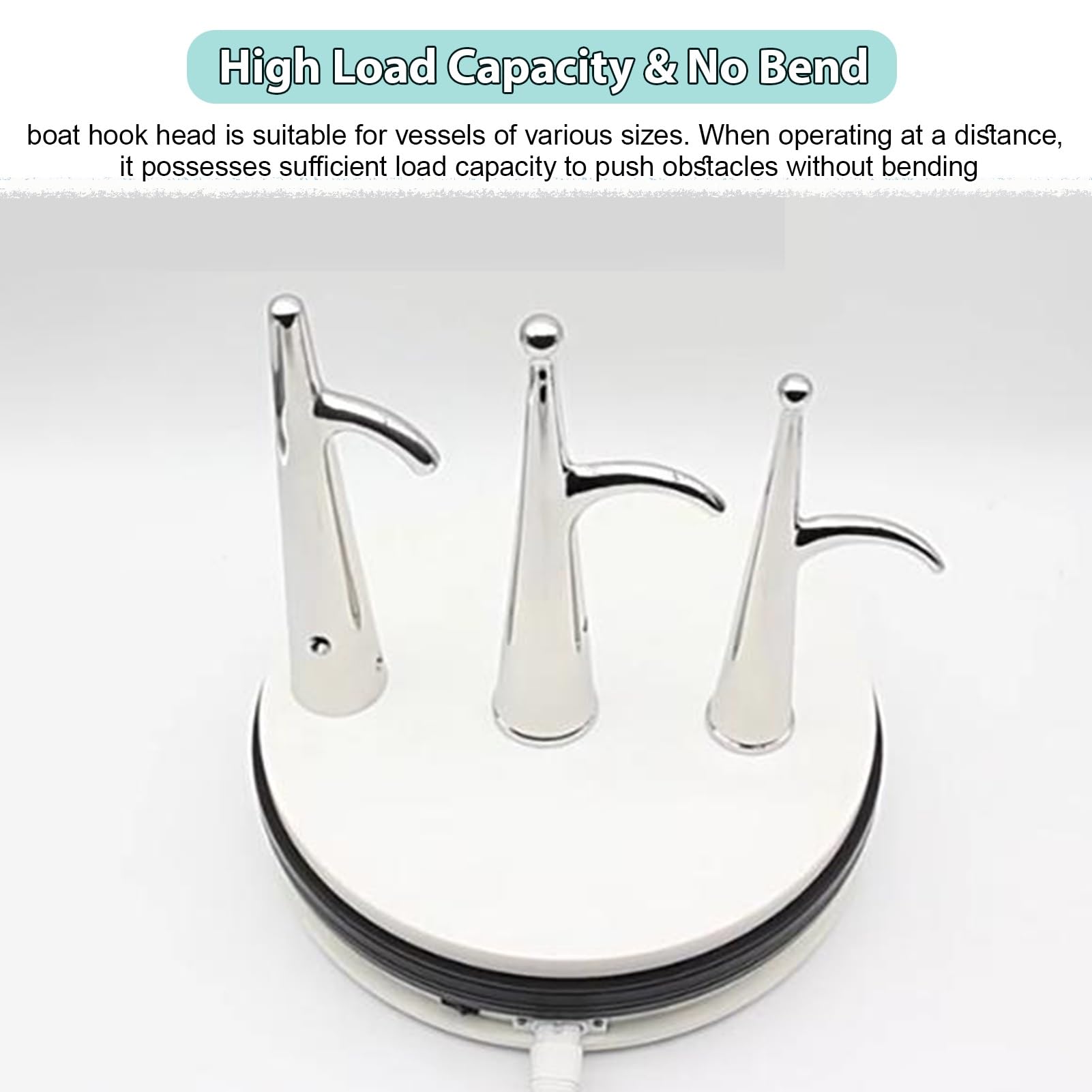 Mezzo Marinaio per Barca Gancio di Ricambio Liscio in Acciaio Inossidabile, Accessori per Ganci per Imbarcazioni ad Alta Capacità, Testa di Gancio per Imbarcazioni Leggera(Inner Diameter-3cm/1.2")