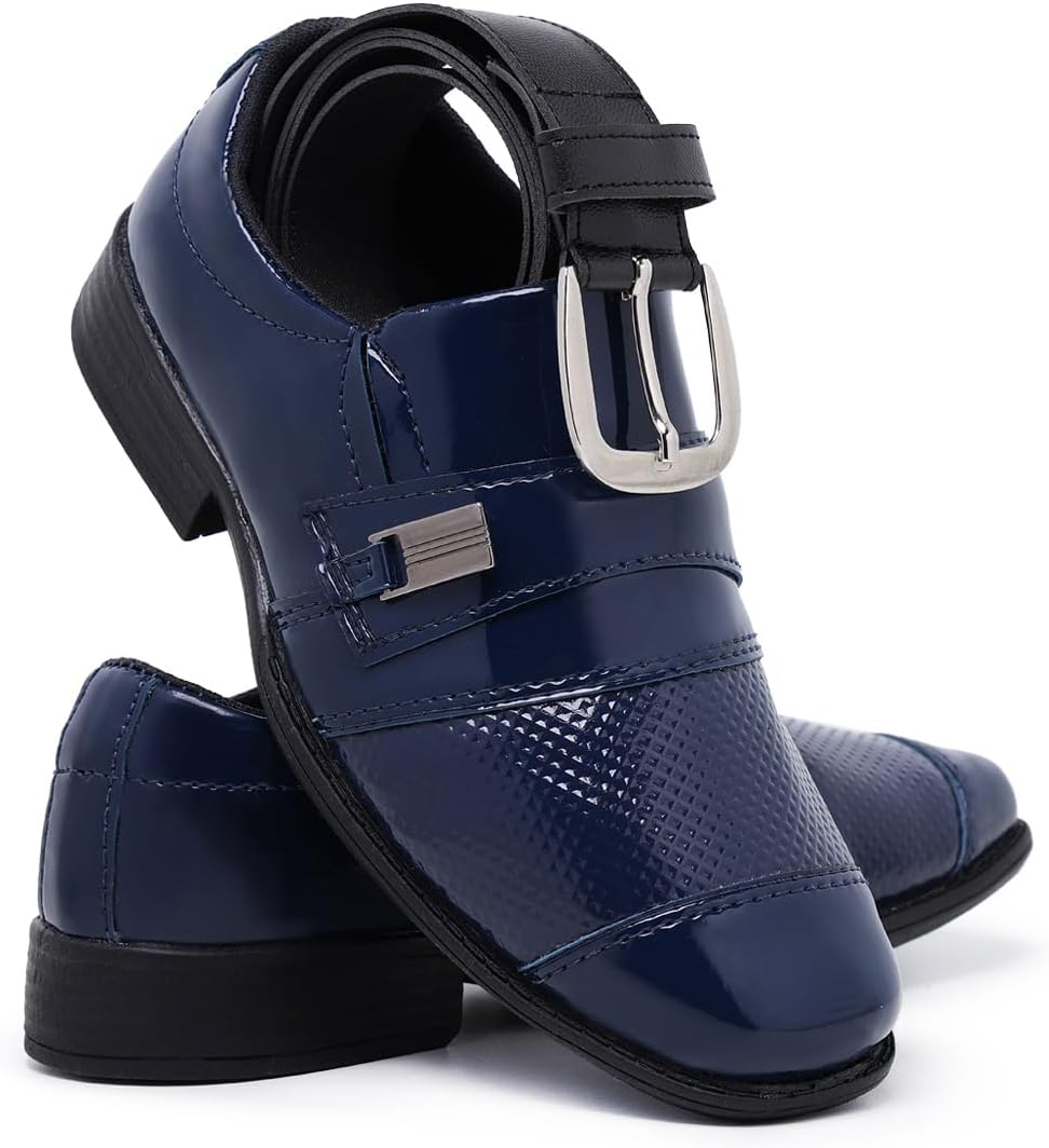 Sapato Social Infantil + Cinto (29, Azul)