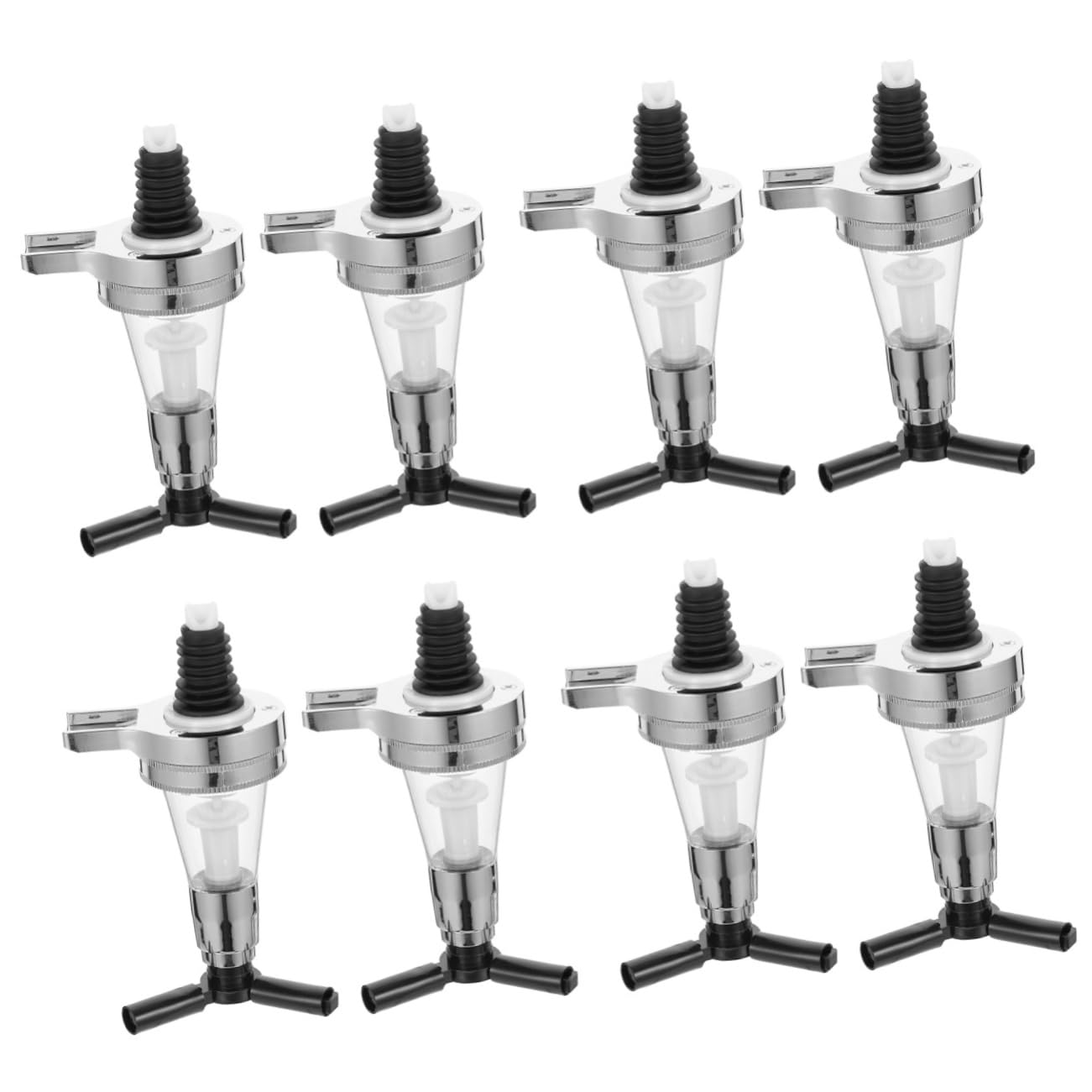 Cabilock 8 Pcs Distributeur De Vin Tenture Distributeur d'eau Partie Approvisionnement Verseur Distributeurs Rationnels Ration Distributeur Vin Verseur Acier Inoxydable Ration Vin Chrome
