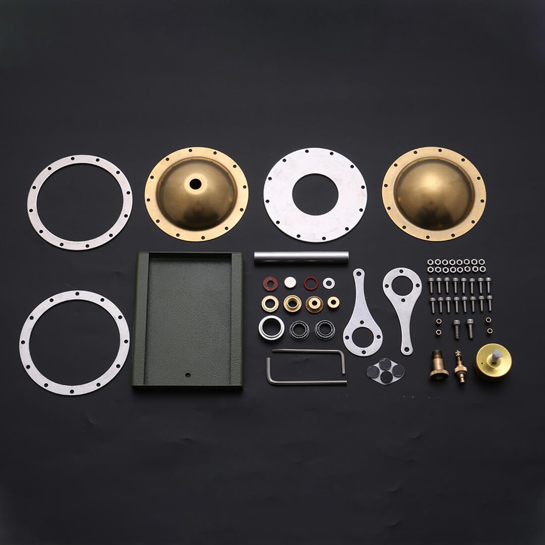 Stirlingmotor Bausatz, Externer Verbrennungsmotor Sterling Engine Kit, DIY Selbstbau UFO Spin Aufhängung Sterling Motor Bildung Wissenschaft Kit Spielzeug