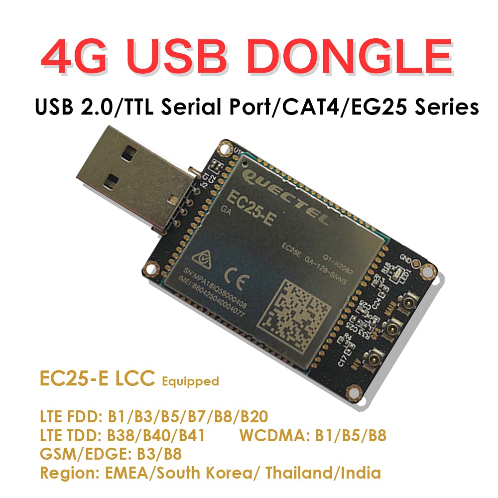 EXVIST 4G LTE USB Dongle W/EC25-E SIM Card Slot GPS Modem LTE FDD B1/B3/B5/B7/B8/B20