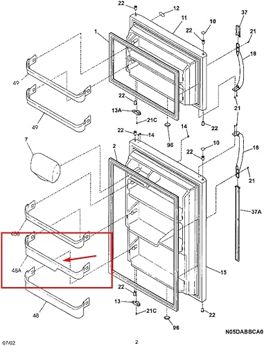 Miniatura 2 de EA429871, PS429871 Reemplazo del estante de la puerta para Frigidaire o Kenmore CGTR1825SP4A FFHI1826LB7 FFHI1826LW7 FFHI1831QP5 FFHI1826LS3