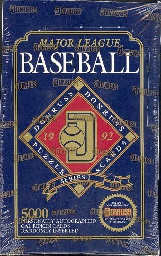 1992 Donruss Series I Major League Baseball Puzzle Cards Unopened Box - 36 Packs per box. Look for Rookies and Hall of Fame Member Cards.