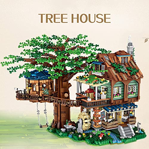 Loz Mini Blocks 1033 Treehouse Building Set, 4761Pcs Ideas Tree House Building Blocks Kit, Diy Mini Bricks Tree House Model Sets, Awesome Building Toys Gift For Adults, Not Compatible With Lego #TOP1