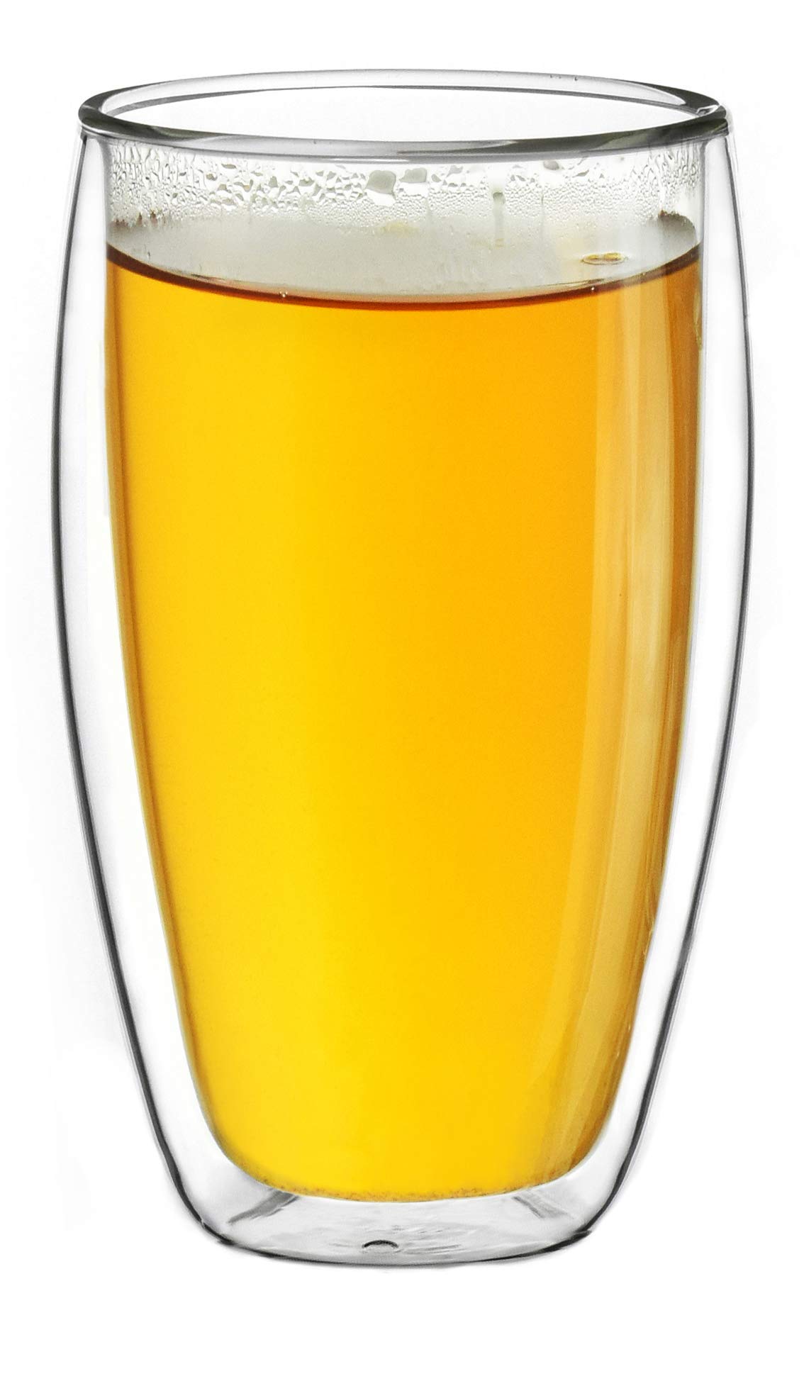 Creano Szklanki termiczne z podwójnymi ściankami, 250 ml, zestaw 12 sztuk, duże szklanki z podwójnymi ściankami, ze szkła borokrzemowego, szklanki do kawy, szklanki do herbaty, latte macchiato